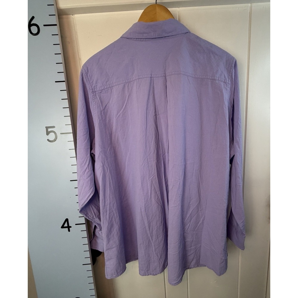 Ariat Woman Billie Jean Long Sleeve Shirt Button Down Blue Relaxed 2XL NWT - Picture 4 of 14